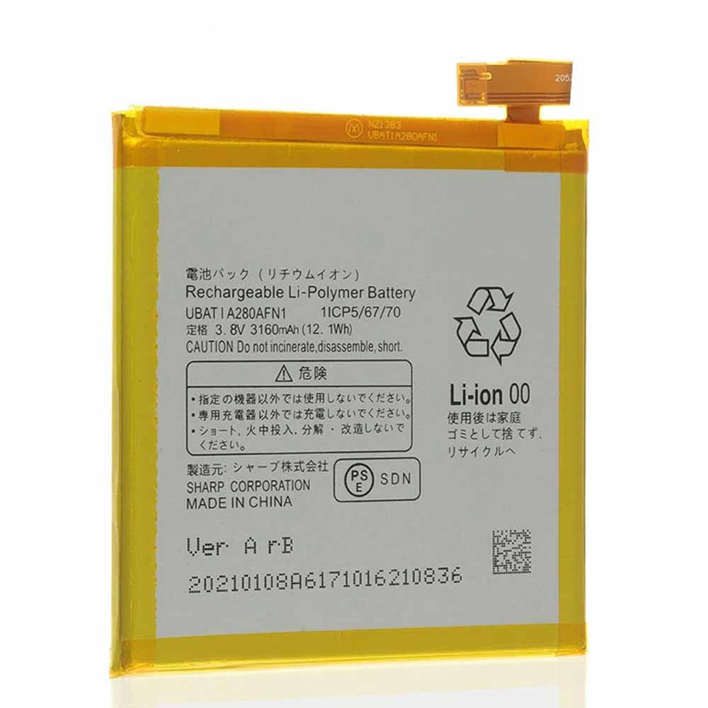 Batería para SHARP Aquos-R5G-SHG01-sharp-ubatia280afn1